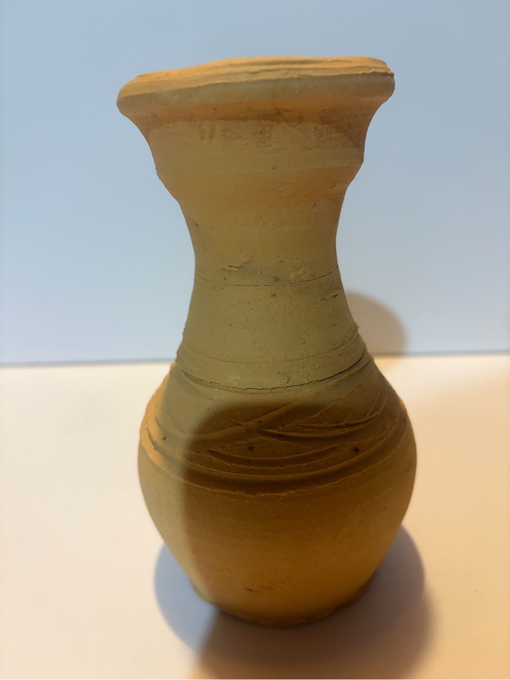 Wabi Sabi clay, Bud vase artisan studio pottery handcrafted, earthy home decor